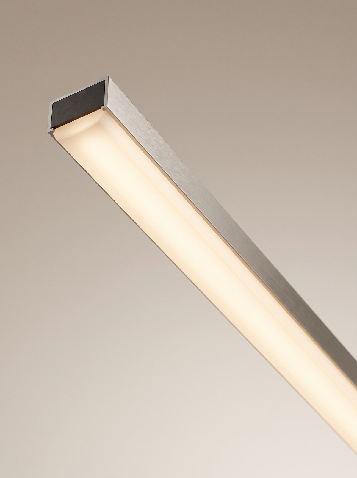 Long line LED chandelier close up