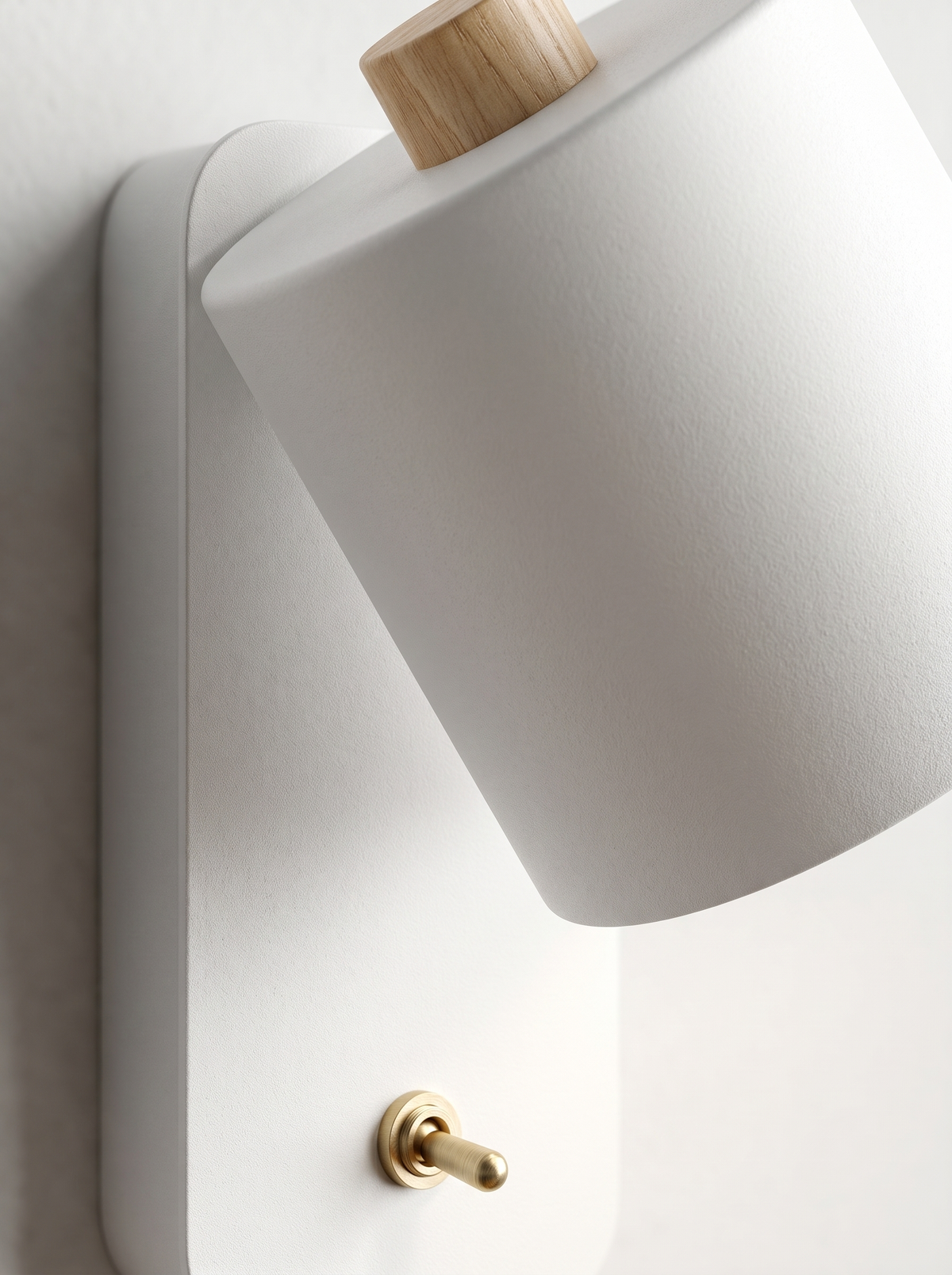 cylinder wall sconce close up material detail