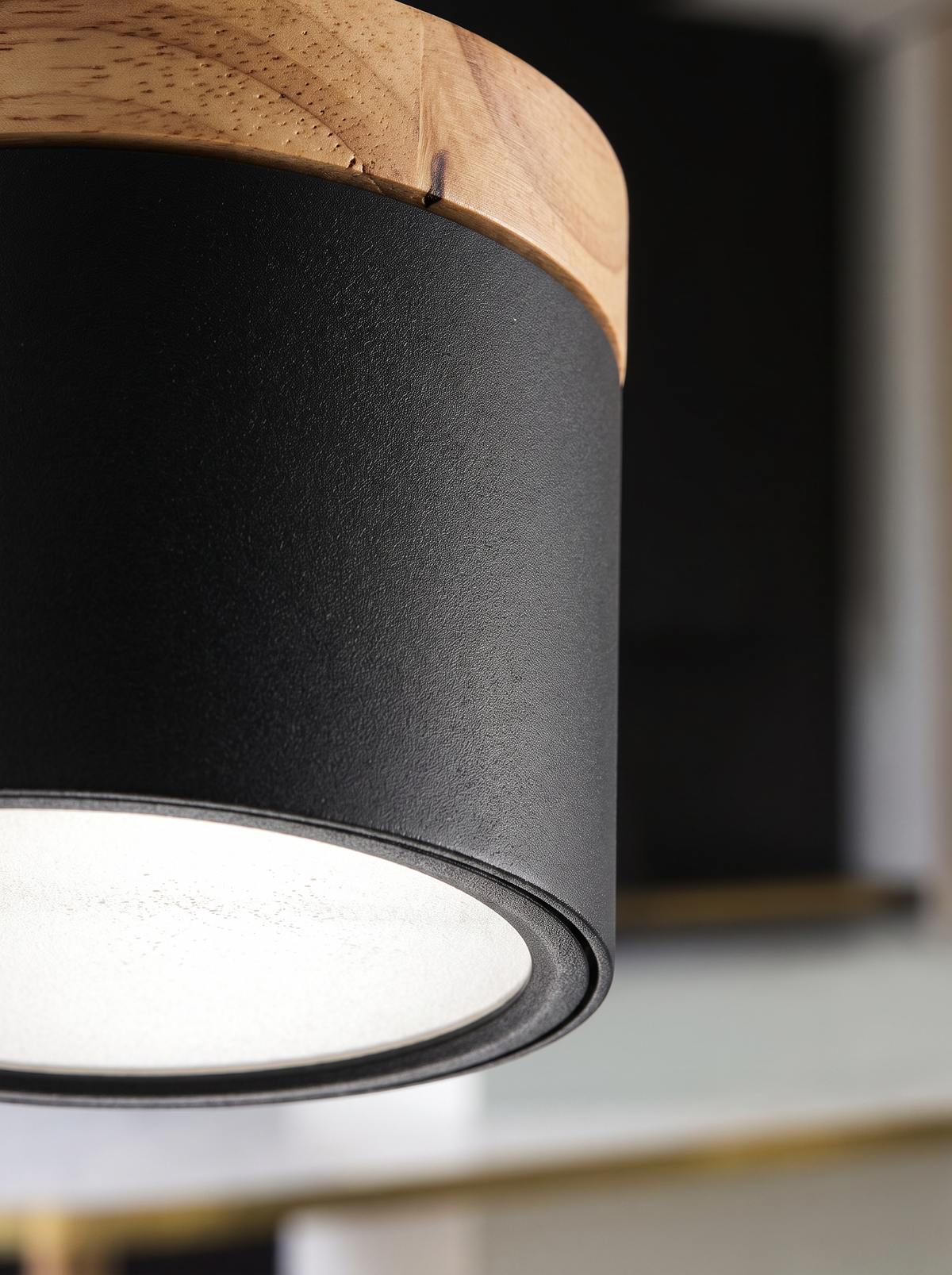 flush mount ceiling light close up material detail