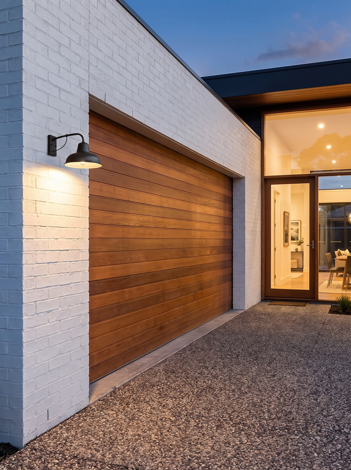 iron barn wall light in a modern interior