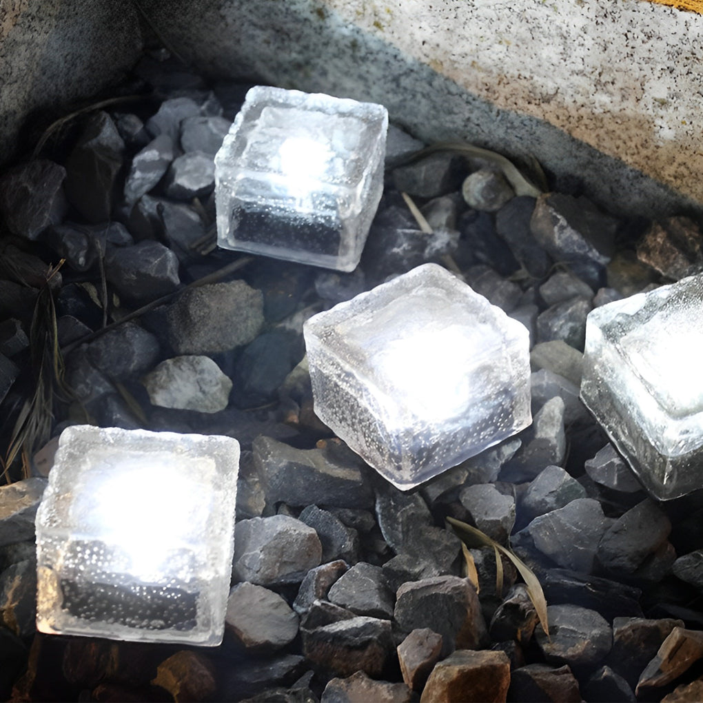 Solar Ice Cube Outdoor Step Lights