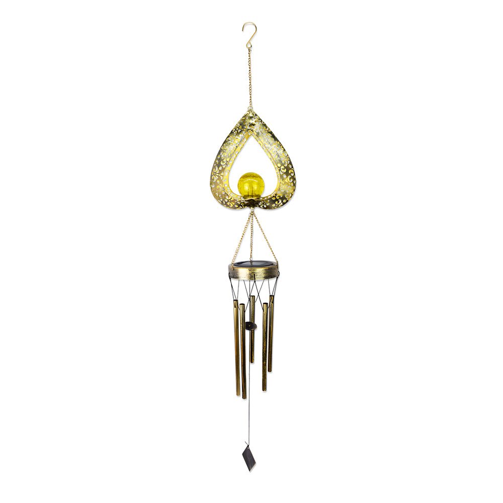 Solar Heart Wind Chime Hanging Light