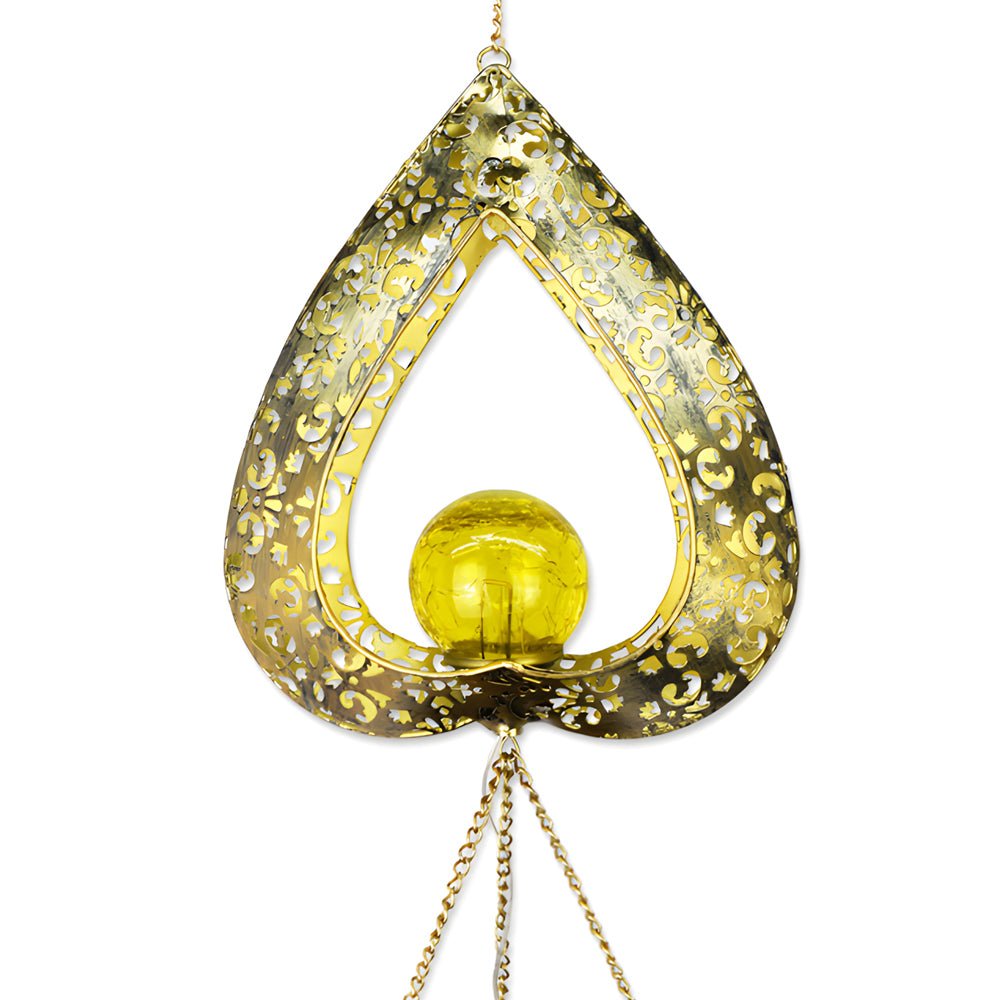 Solar Heart Wind Chime Hanging Light