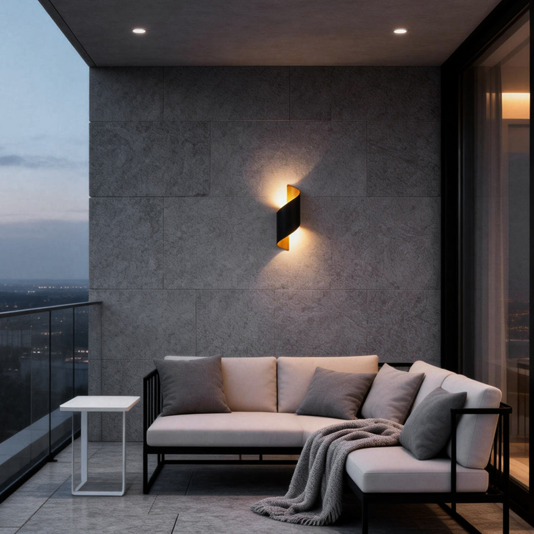 Spiral Dual Sided LED Wall Light