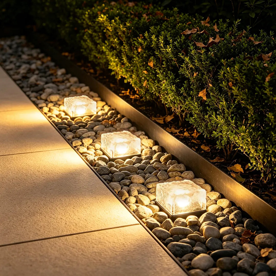 Solar Ice Cube Outdoor Step Lights