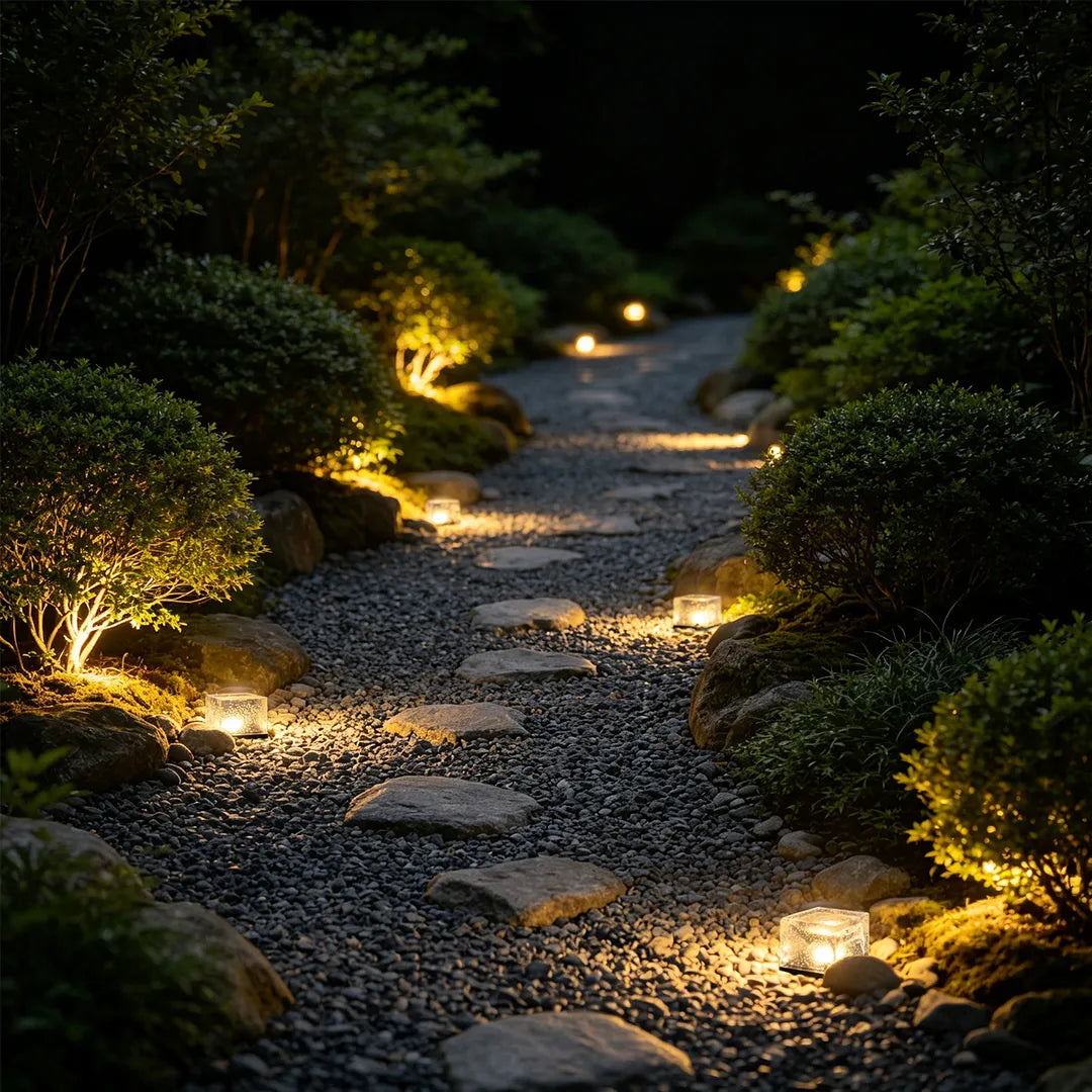 Solar Ice Cube Outdoor Step Lights