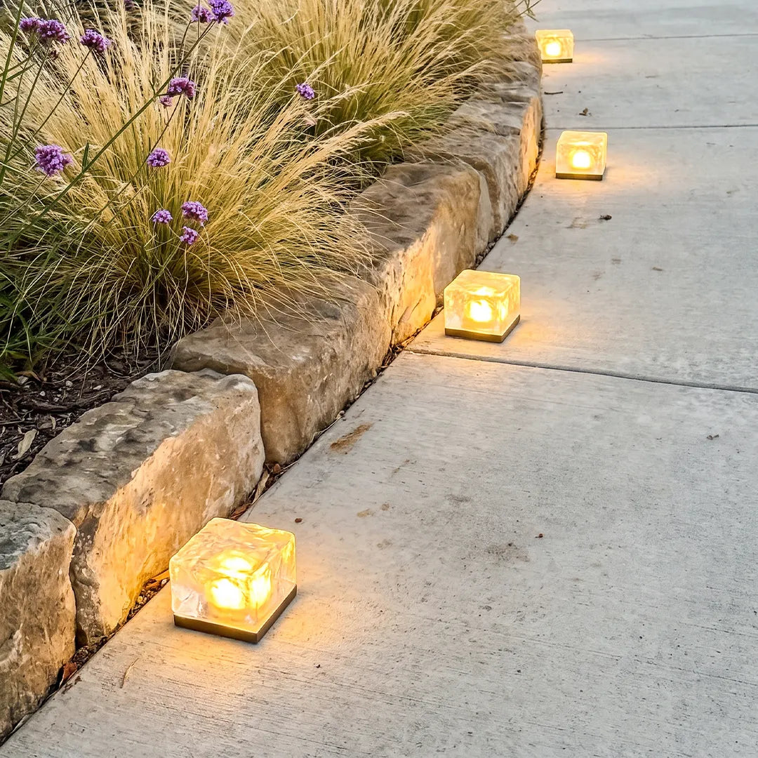 Solar Ice Cube Outdoor Step Lights