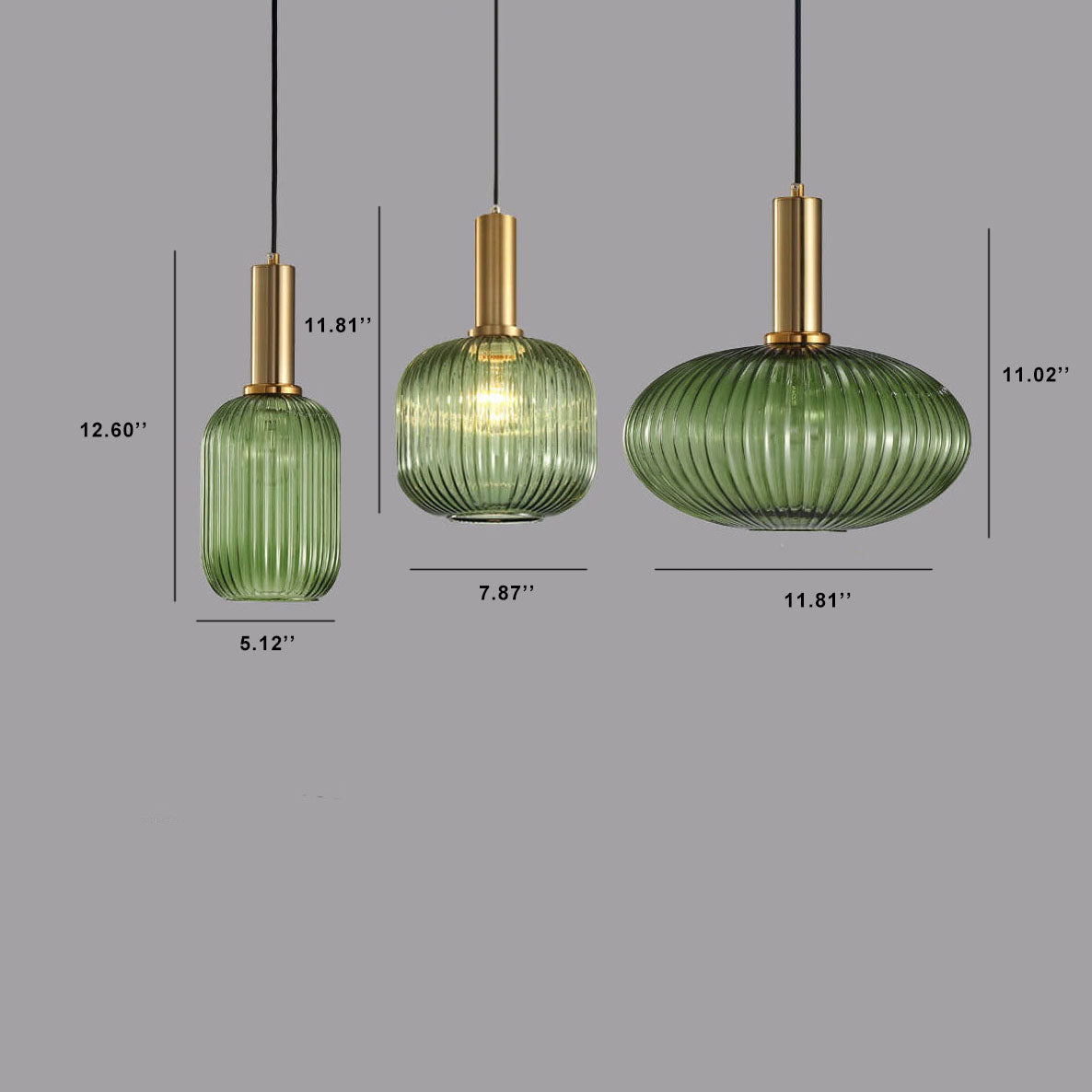 Striped Glass Lantern Pendant