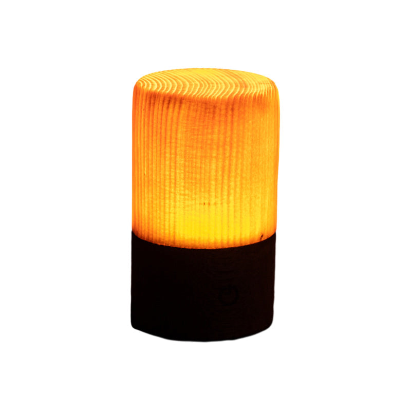 Solid Wood Cube LED Accent Lamp
