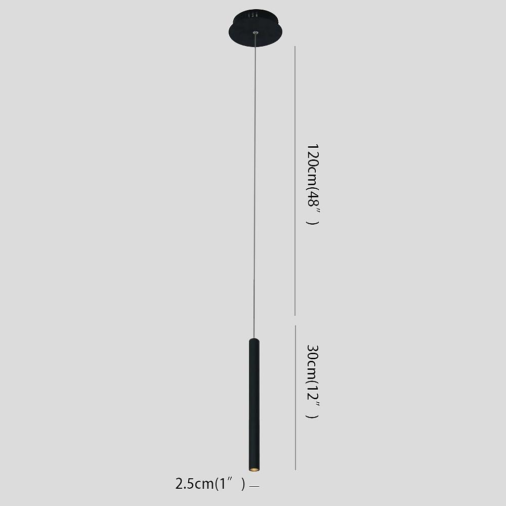Slim Cylinder LED Pendant Light
