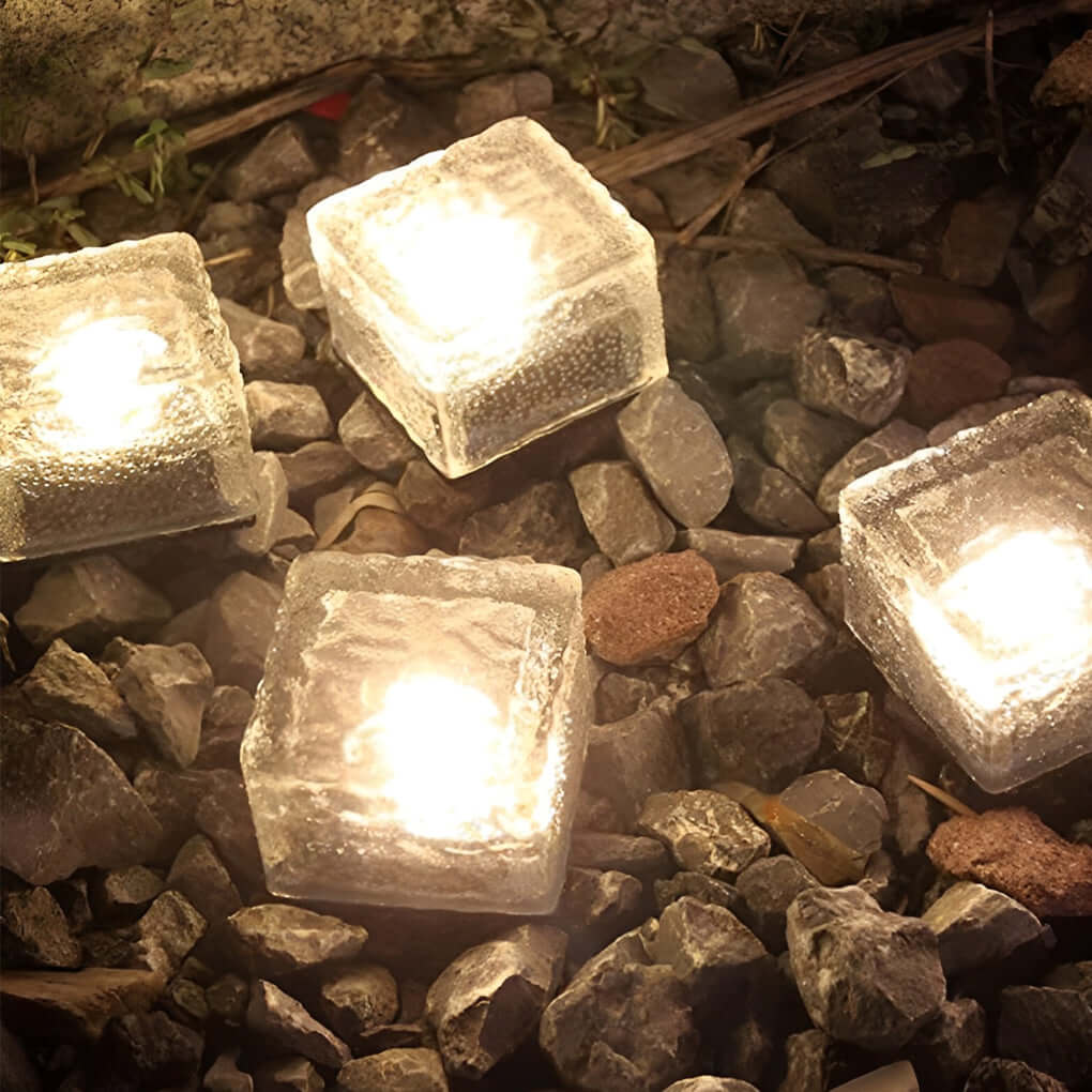 Solar Ice Cube Outdoor Step Lights