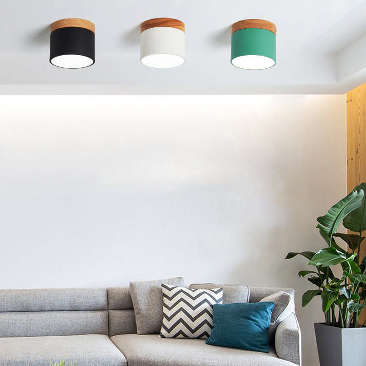 Tove Mini Wood Ring Flush Mount Light
