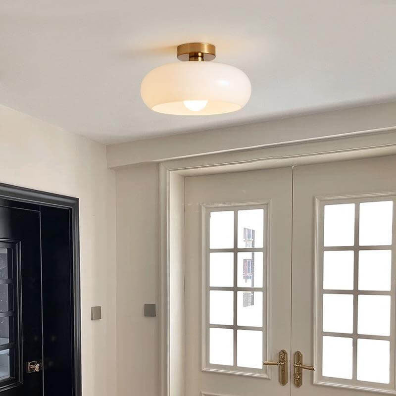 Rue Retro Glass Dome Ceiling Light