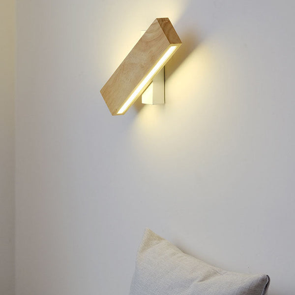 Wood Bar Rotatable Wall Sconce