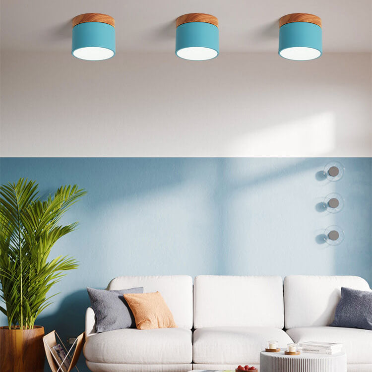 Tove Mini Wood Ring Flush Mount Light