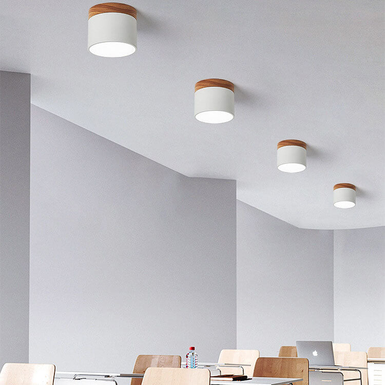 Tove Mini Wood Ring Flush Mount Light