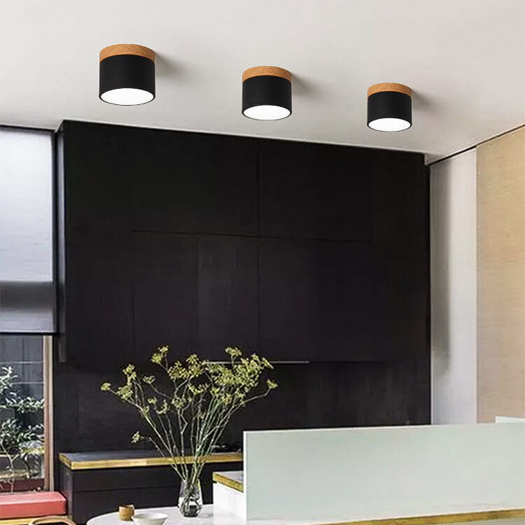 Tove Mini Wood Ring Flush Mount Light