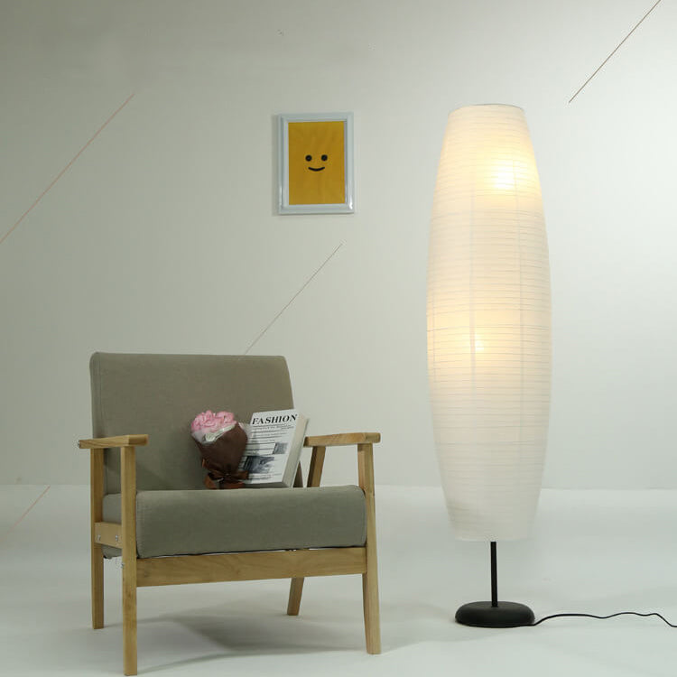 Japanese Rice Paper Floor Lamp 54 in | Nordic Column Standing Lantern Light