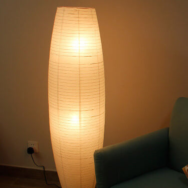 Japanese Rice Paper Floor Lamp 54 in | Nordic Column Standing Lantern Light