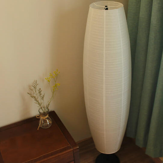Japanese Rice Paper Floor Lamp 54 in | Nordic Column Standing Lantern Light