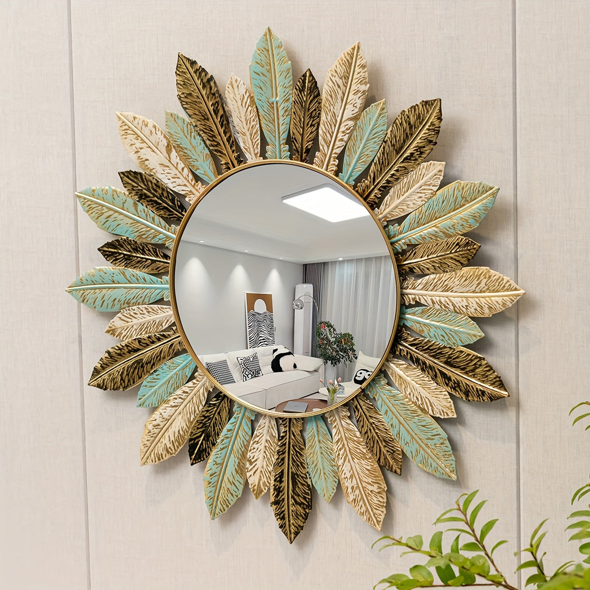 Sunburst Metal Wall Mirror