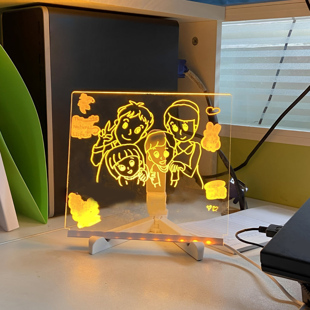 LED Acrylic Message Board Table Lamp