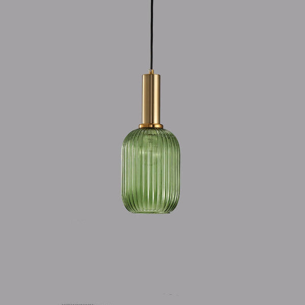 Striped Glass Lantern Pendant