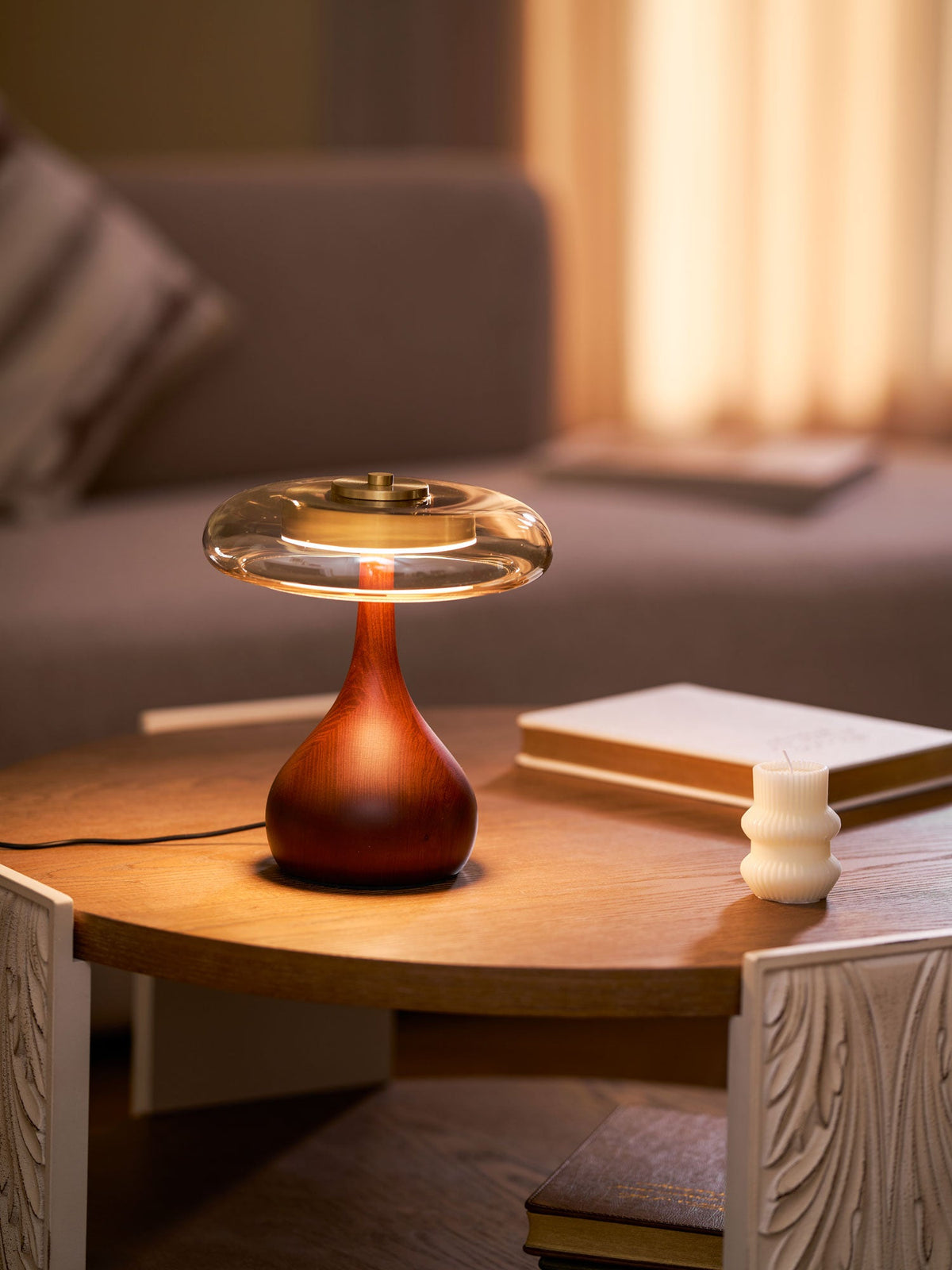 Veyra Modern Glass LED Table Lamp