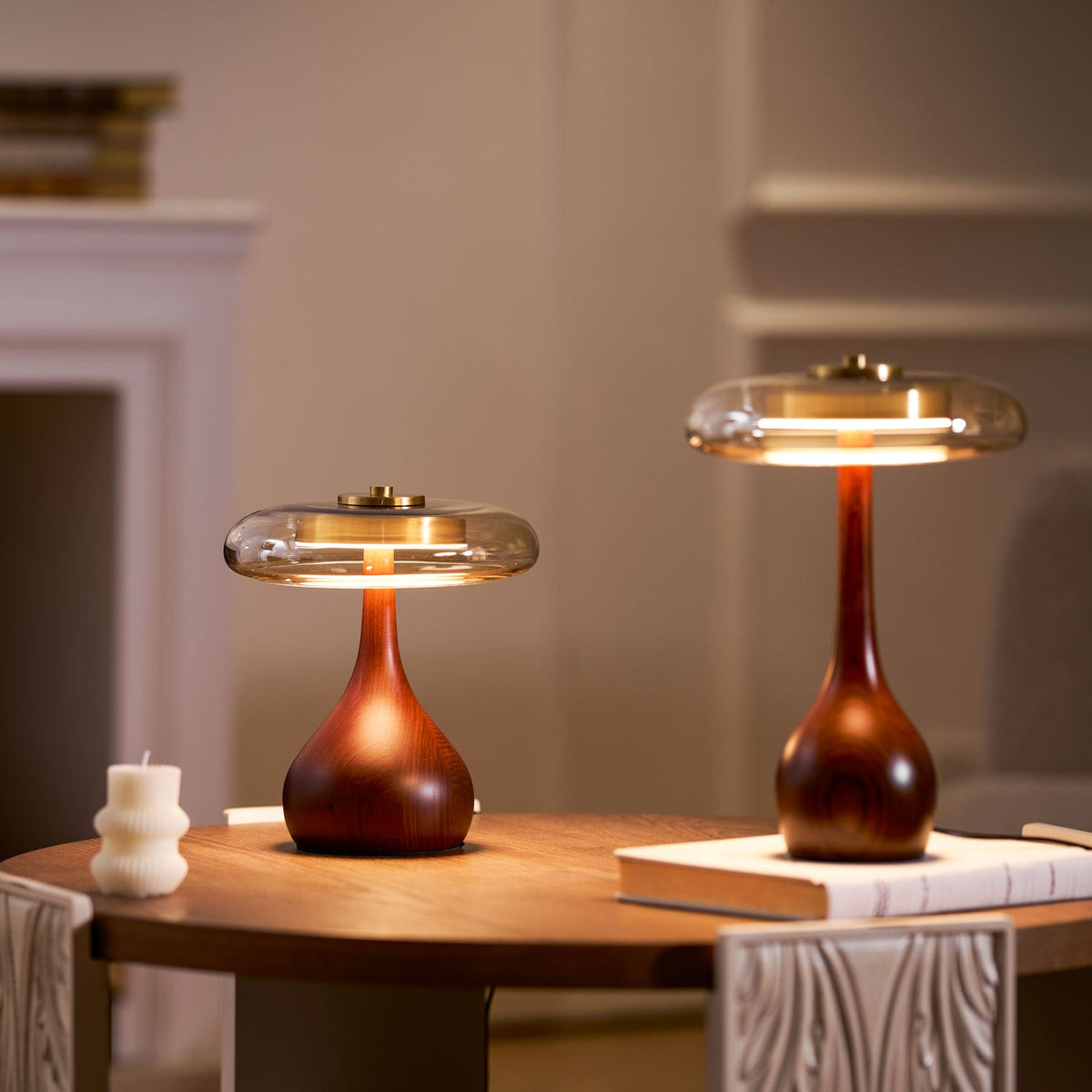 Veyra Modern Glass LED Table Lamp