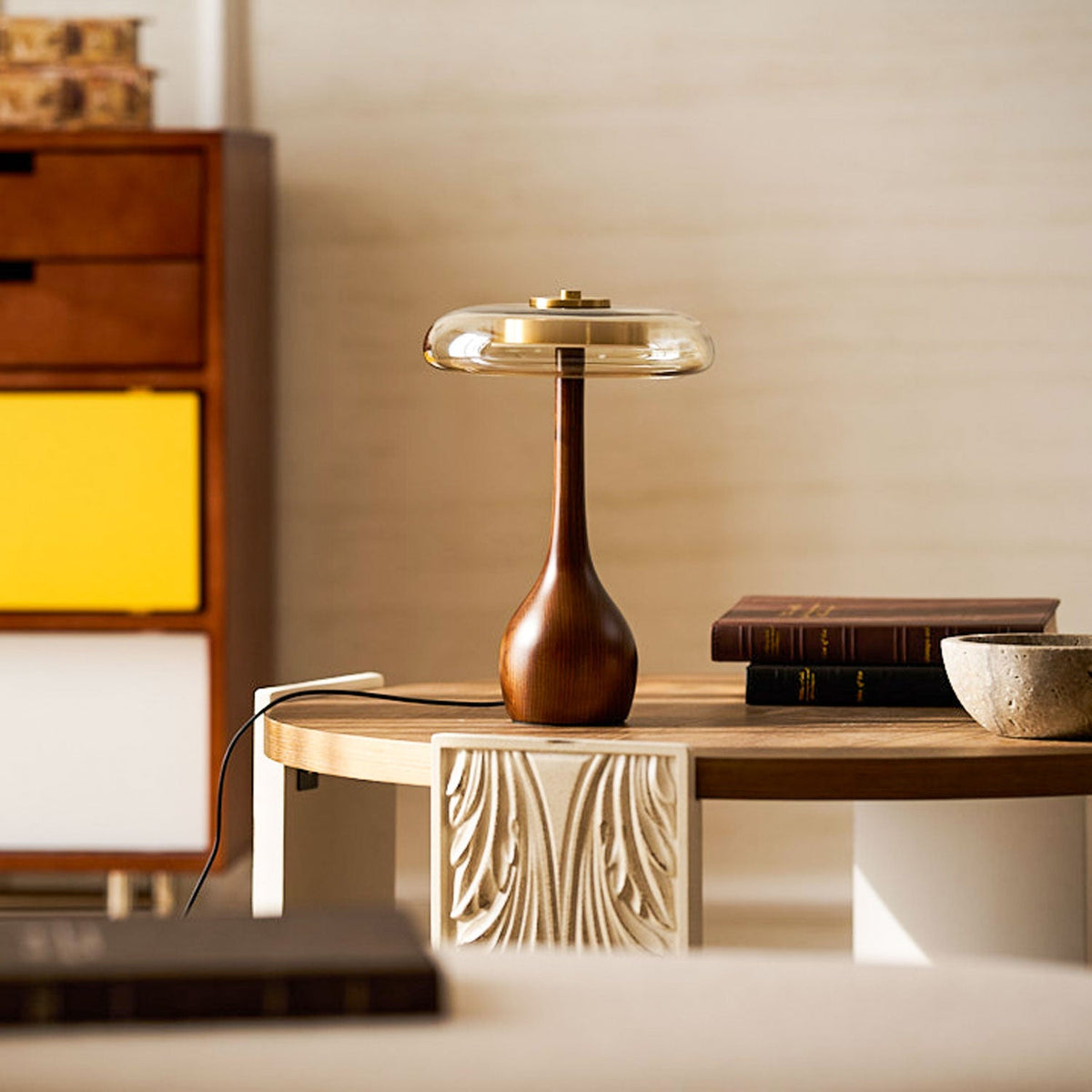 Veyra Modern Glass LED Table Lamp