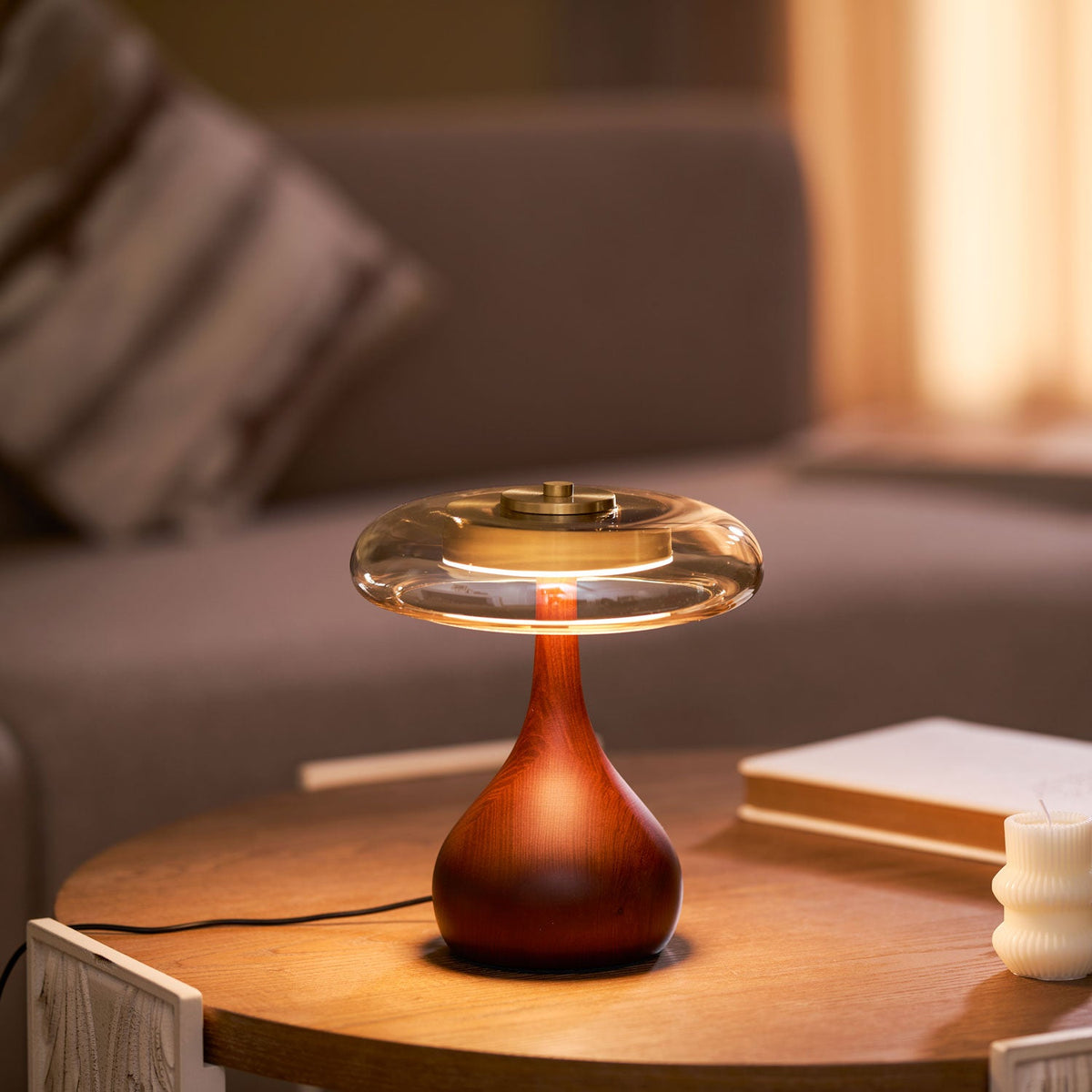 Veyra Modern Glass LED Table Lamp