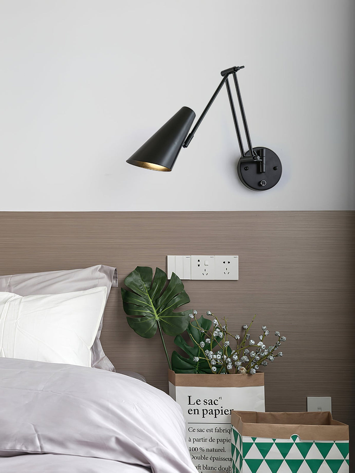 Swing Arm Industrial Wall Sconce