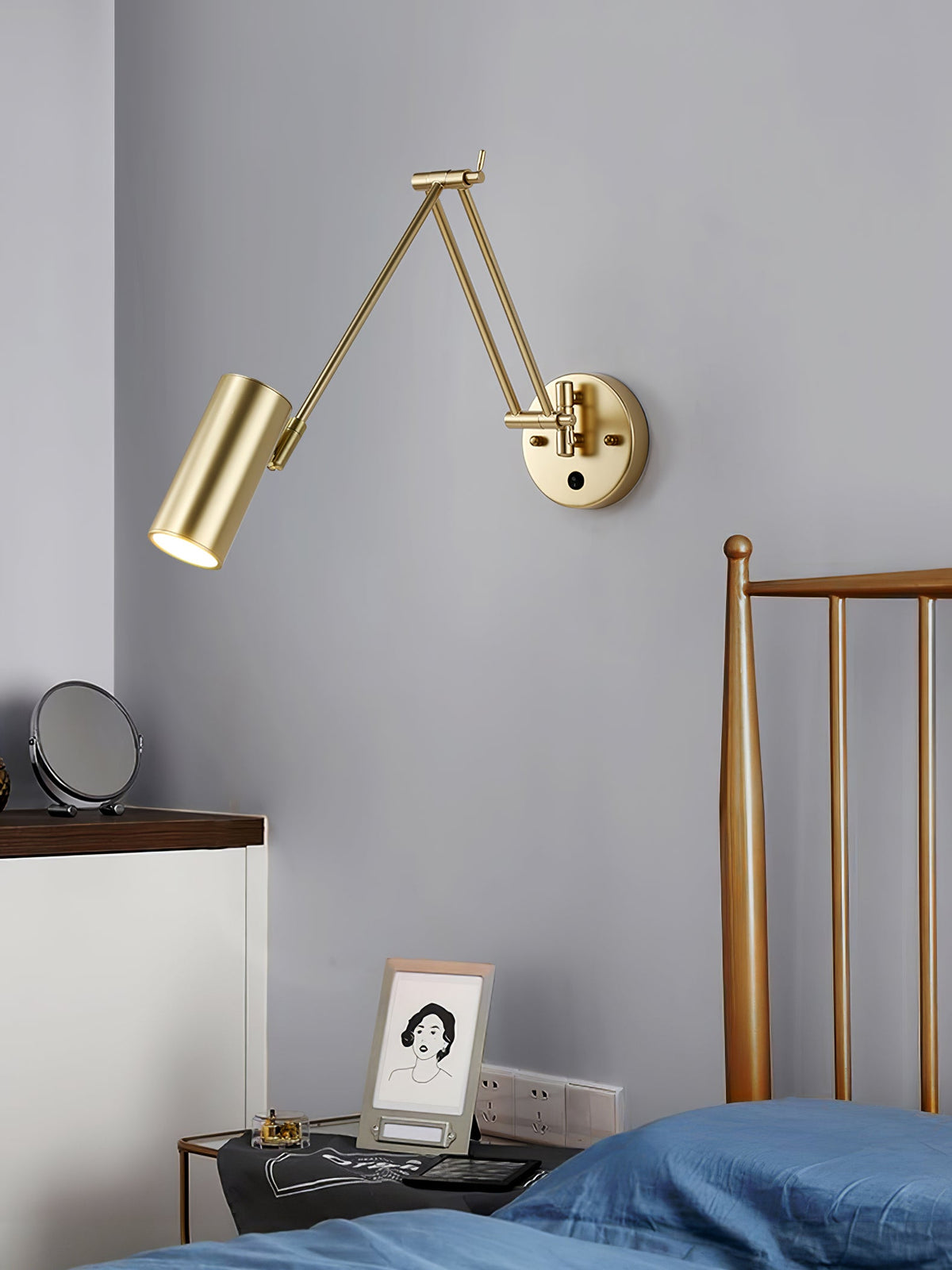 Swing Arm Industrial Wall Sconce