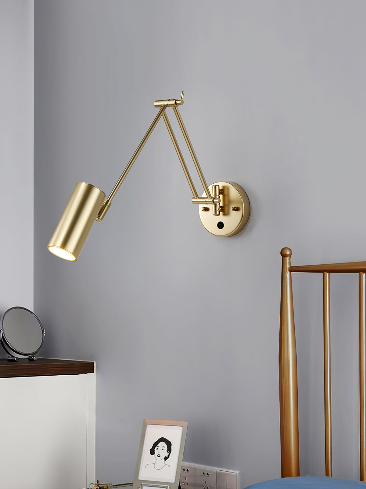 Swing Arm Industrial Wall Sconce