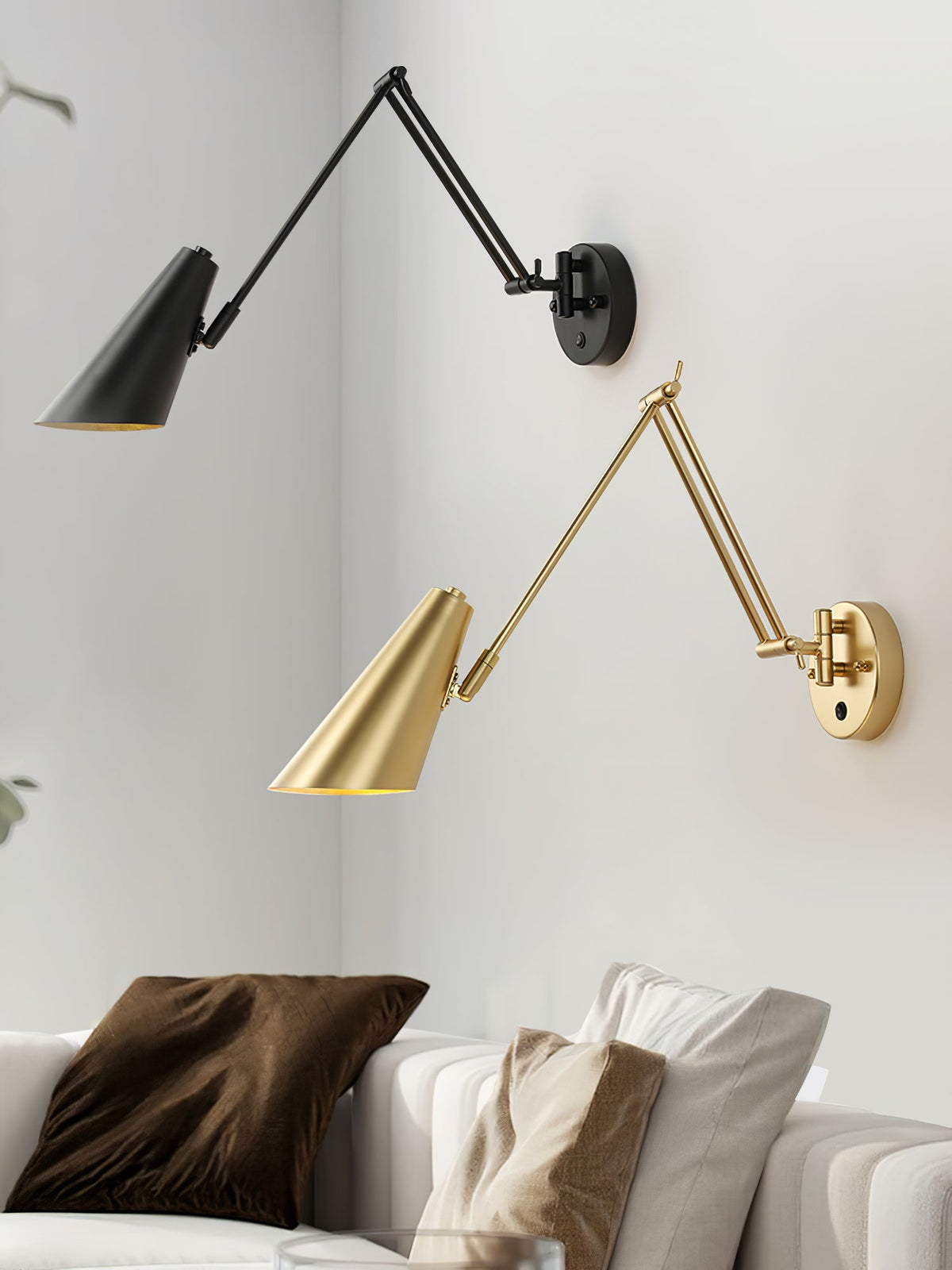 Swing Arm Industrial Wall Sconce