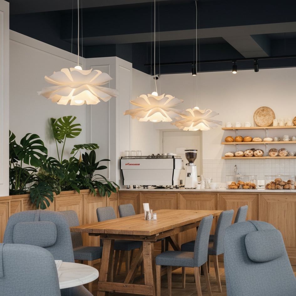 Lotus White Acrylic Pendant Light