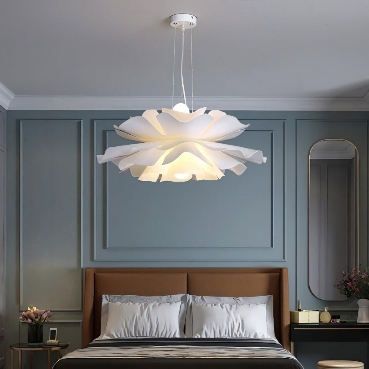 Lotus White Acrylic Pendant Light