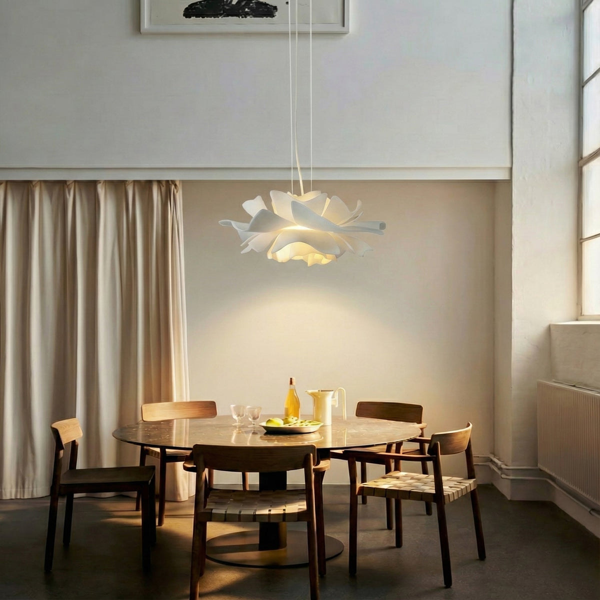 Lotus White Acrylic Pendant Light
