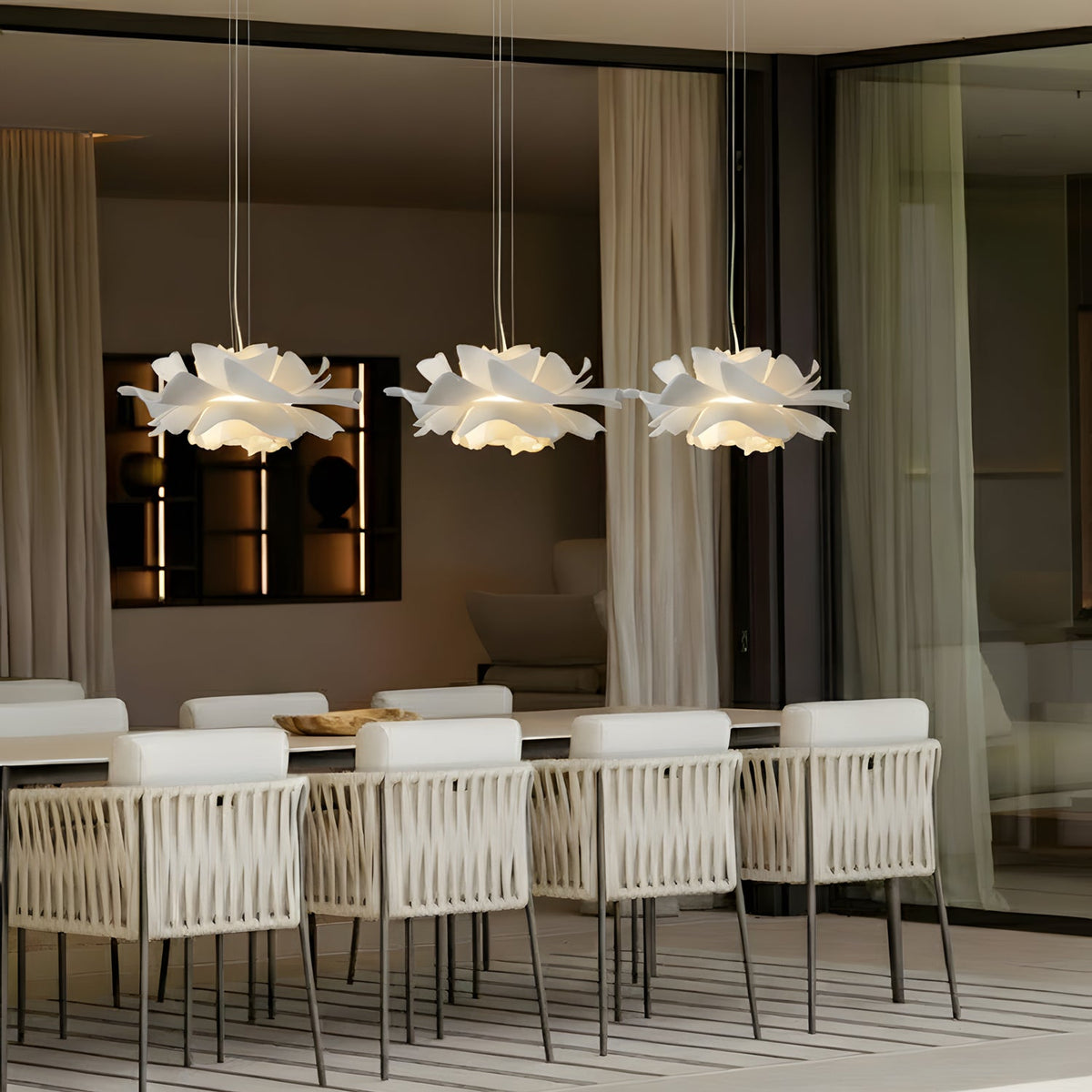 Lotus White Acrylic Pendant Light