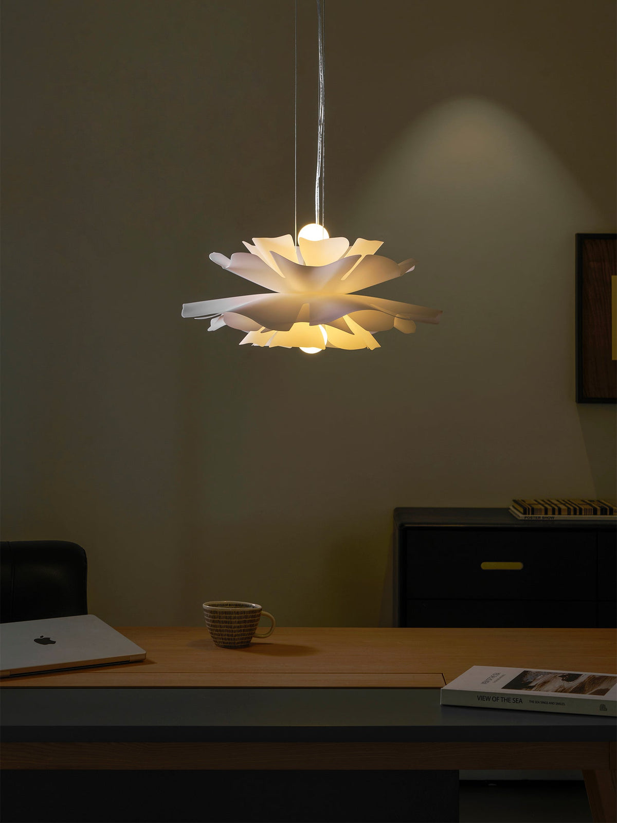 Lotus White Acrylic Pendant Light