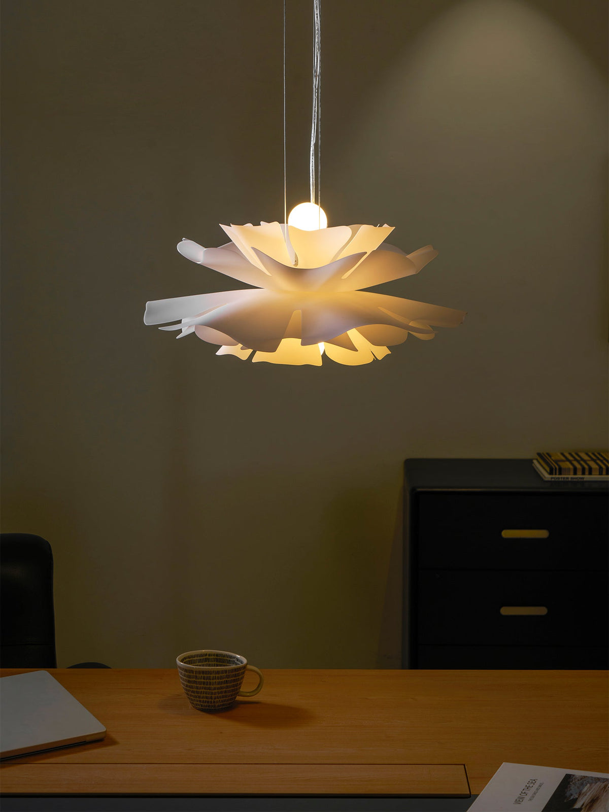 Lotus White Acrylic Pendant Light