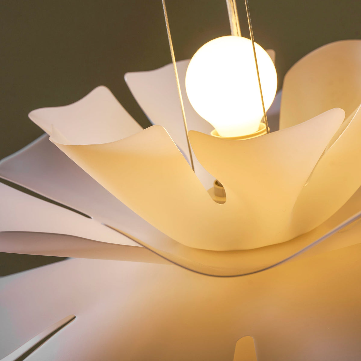 Lotus White Acrylic Pendant Light