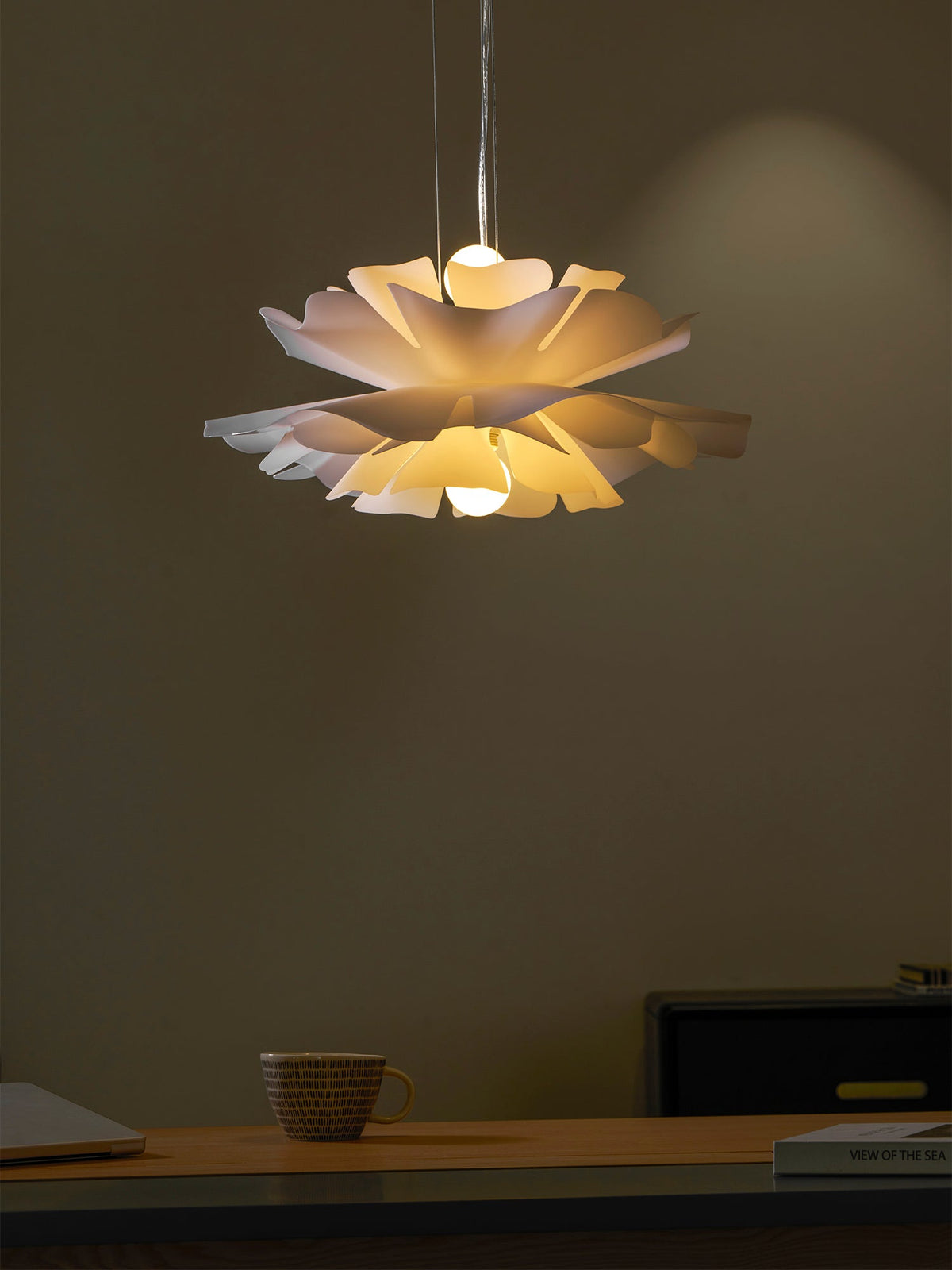 Lotus White Acrylic Pendant Light