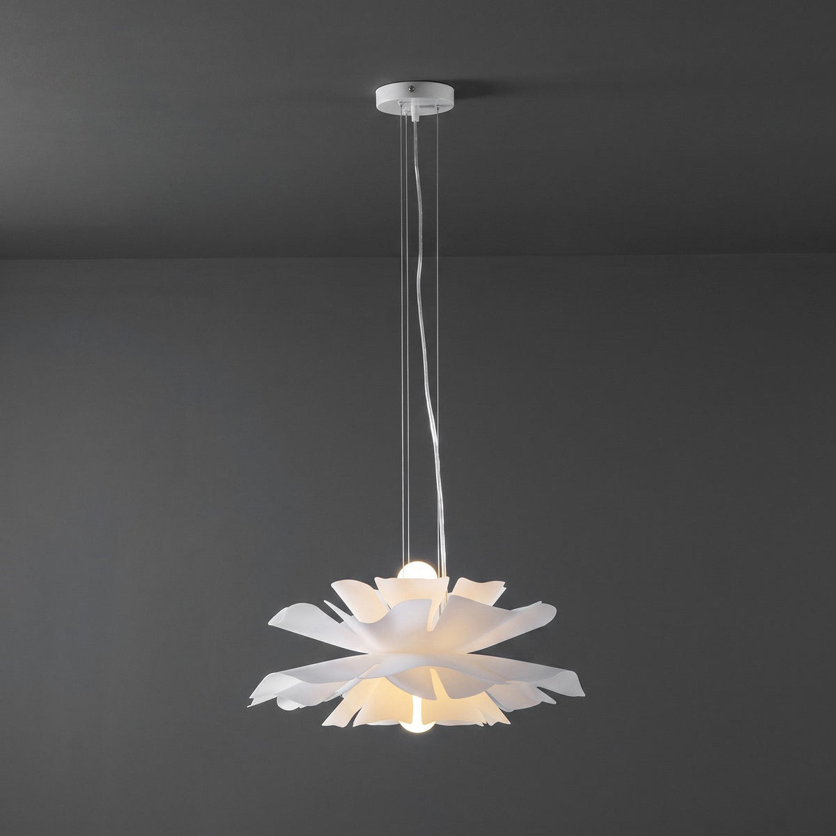 Lotus White Acrylic Pendant Light