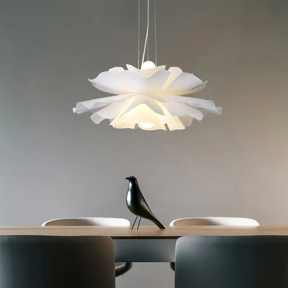 Lotus White Acrylic Pendant Light