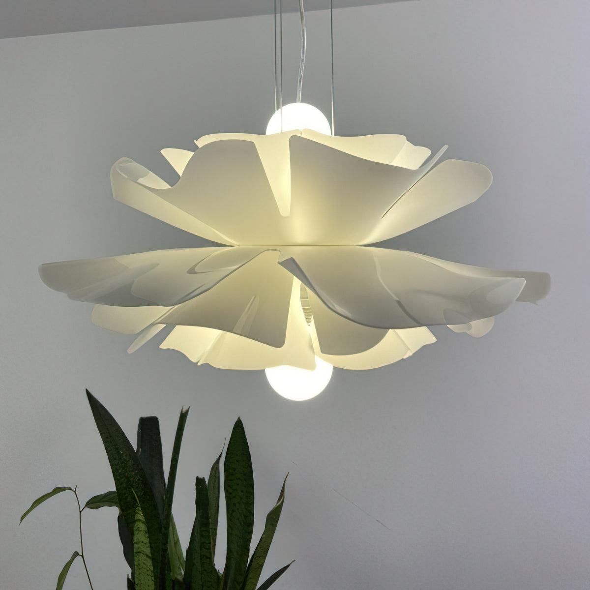 Lotus White Acrylic Pendant Light