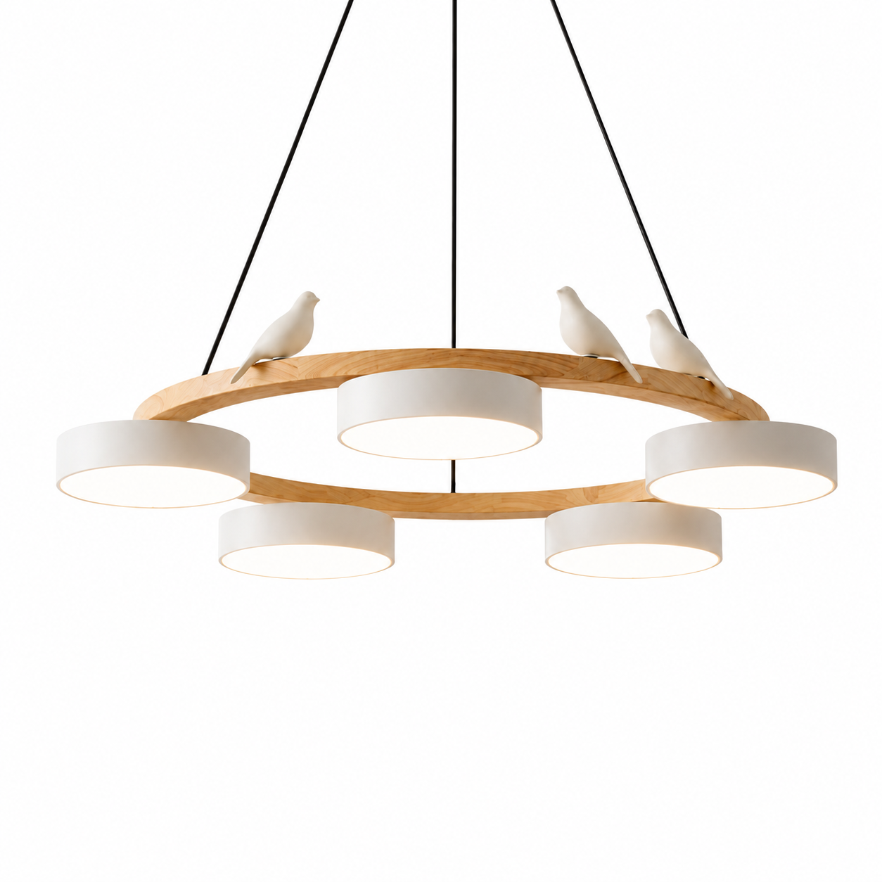 Liora 5-Light Bird Round LED Chandelier
