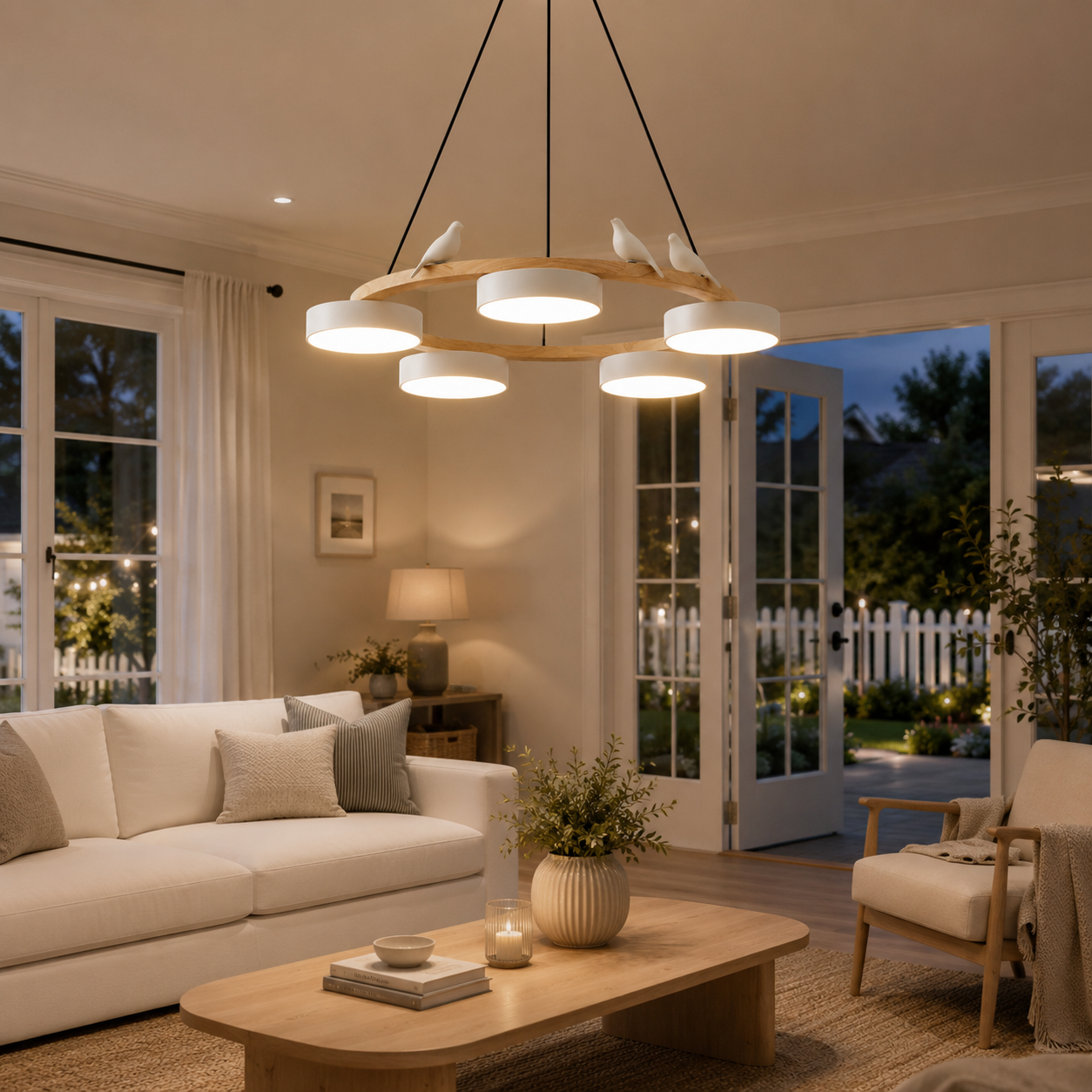 Liora 5-light chandelier shown against a plain background