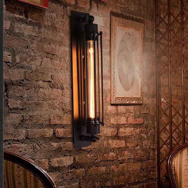 Vintage Industrial Iron Wall Sconce