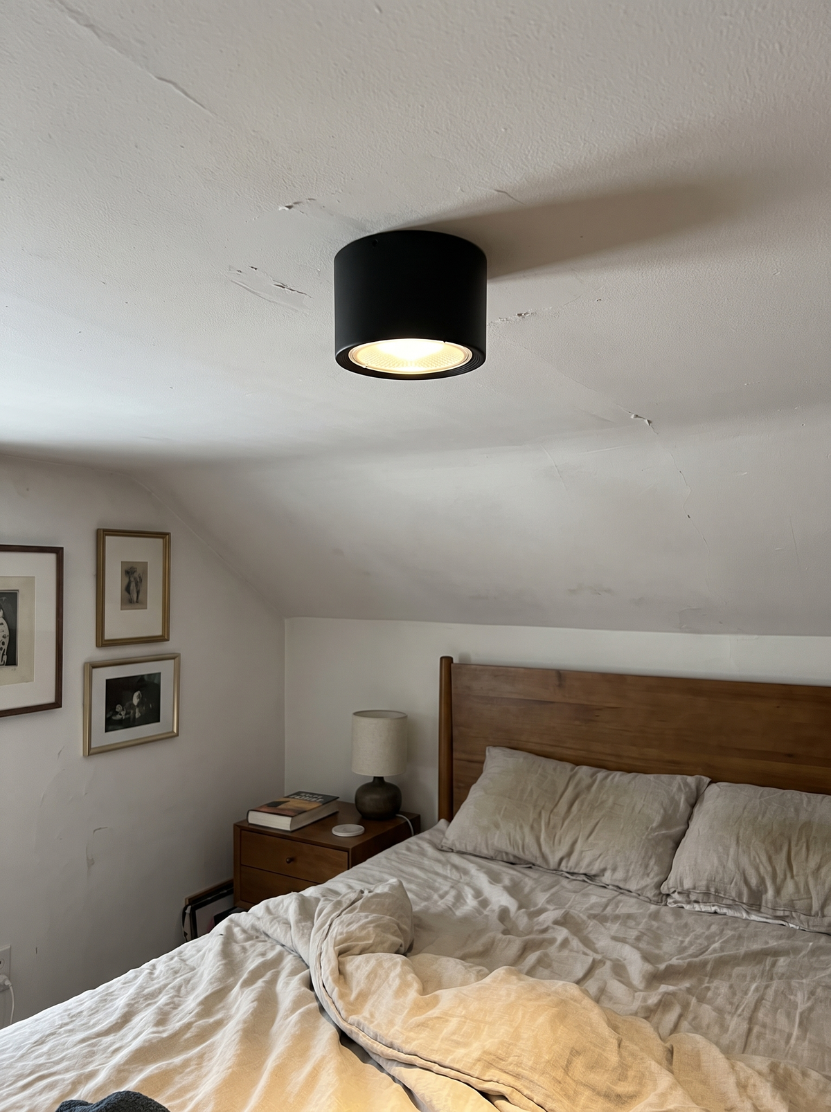 cylinder flush mount spotlight installed and in use at true scale